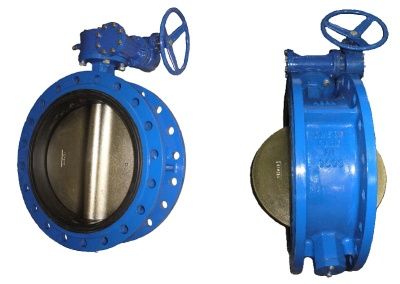 Затвор поворотный дисковый чугунный фланцевый BUV-FL Серия 226 с рукояткой и редуктором В Хабаровске